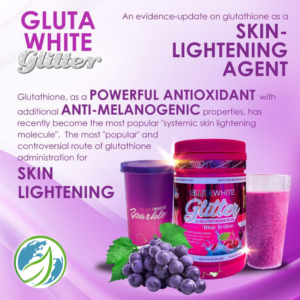 DSM - Gluta White Glitter Sparkle L-Glutathione plus - Poudre Alimentaire Anti Mélanine & oxydant 600gr