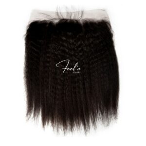 Closure lace frontale 13x4 brésilien virgin cheveux afro kinky 100% naturels feelnbeauty.com