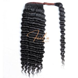 Postiche Curly Wave Ponytail - Virgin 100% Cheveux Naturels feelnbeauty.com