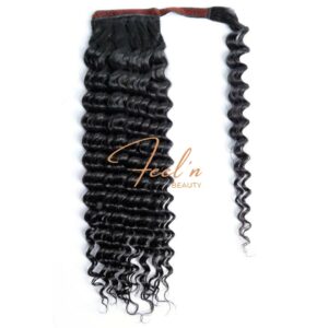 Postiche Deep Wave Ponytail - Virgin 100% Cheveux Naturels feelnbeauty.com