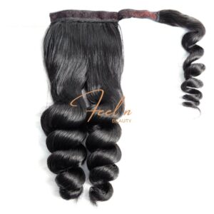 Postiche loose wave Ponytail Virgin Hair 100% Cheveux Naturels feelnbeauty.com