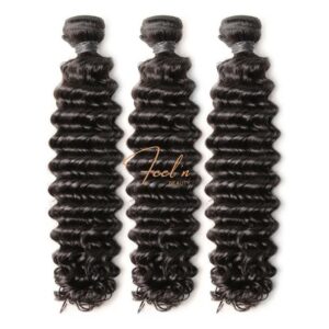 Tissage deep wave noir cheveux naturels 100% feelnbeauty.com