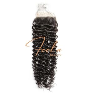 Closure 4x4 Cheveux Vierges Frisés / Virgin Curly Wave Hair (Brésilien 10A) feelnbeauty.com