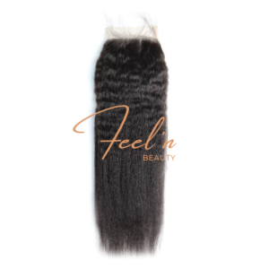 Closure 4x4 Cheveux Vierges Kinky / Virgin Straight Kinky Hair (Brésilien 10A) feelnbeauty.com