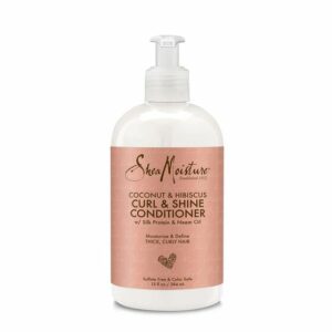 Shea Moisture – Coconut & Hibiscus, Curl & Shine, Après shampoing boucles 384 ml feelnbeauty