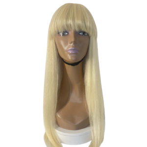 FeelnBeauty - Perruque faite à la main - Dana - 28 pouces blond platine Col 613 - Cheveux vierges