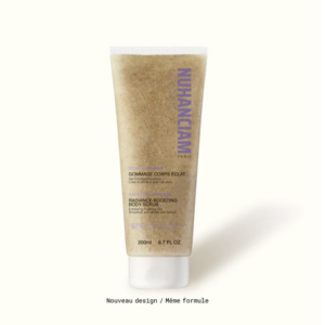 Gommage Corps Éclat & Douceur Nuhanciam exfoliant corps à la perlite et poudre de coque d'Argan 200 ml.