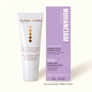 Masque Soin Pureté Éclat Nuhanciam 75 ml aux argiles naturelles pour purifier et illuminer le visage.