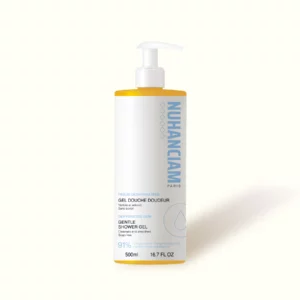 Gel Douche Douceur Nuhanciam sans savon 500 ml pour peaux déshydratées et sensibles.
