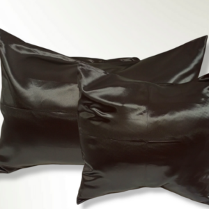 DREAM - Taie d'oreiller Satin noir - 2 formats