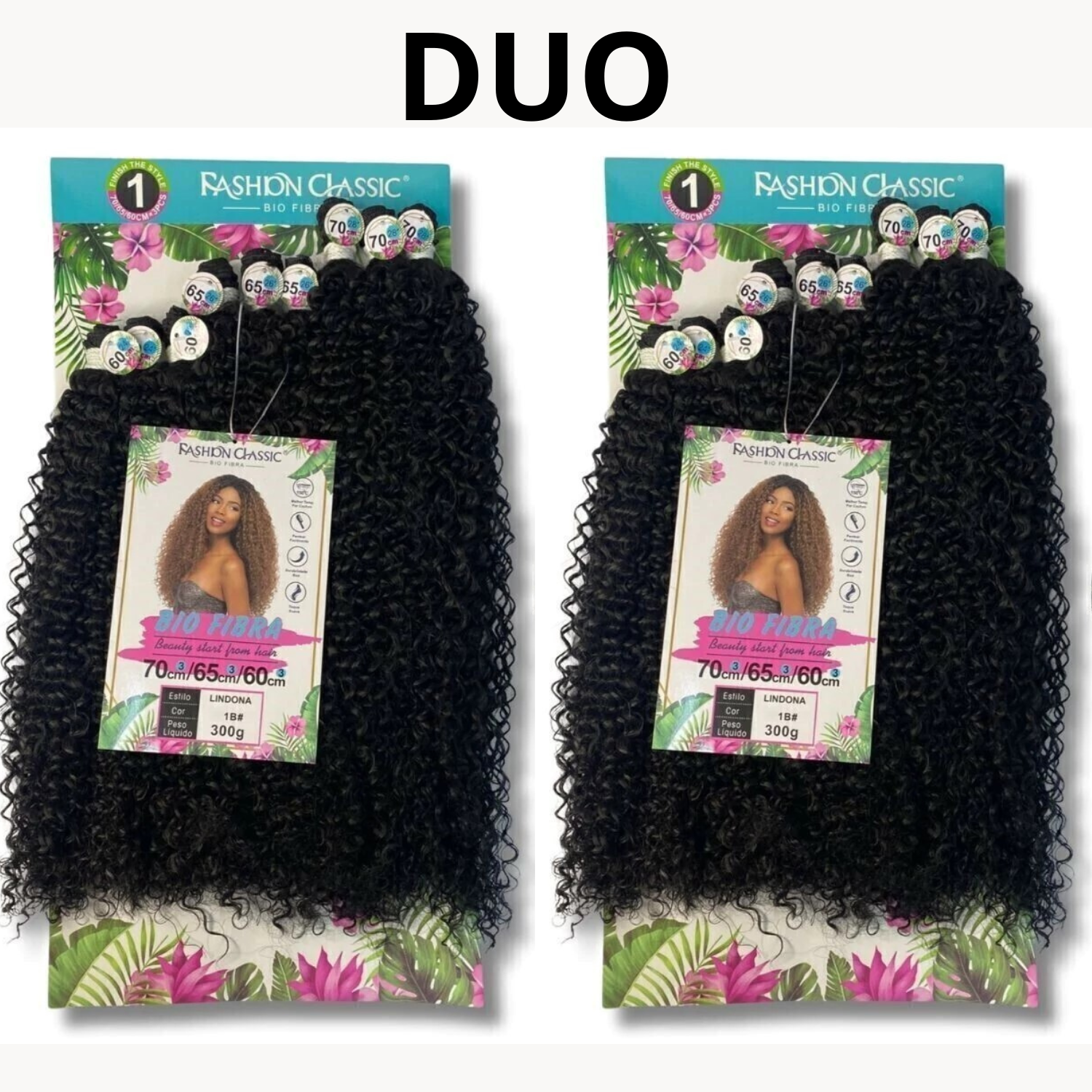 Fashion Classic - DUO X2 - Fibre Bio - Lindona - COR 1B - 70-65-60cm - feelnbeauty.com Fashion Classic - Fibre Bio - Lindona - 1B - 70-65-60cm - feelnbeauty.com