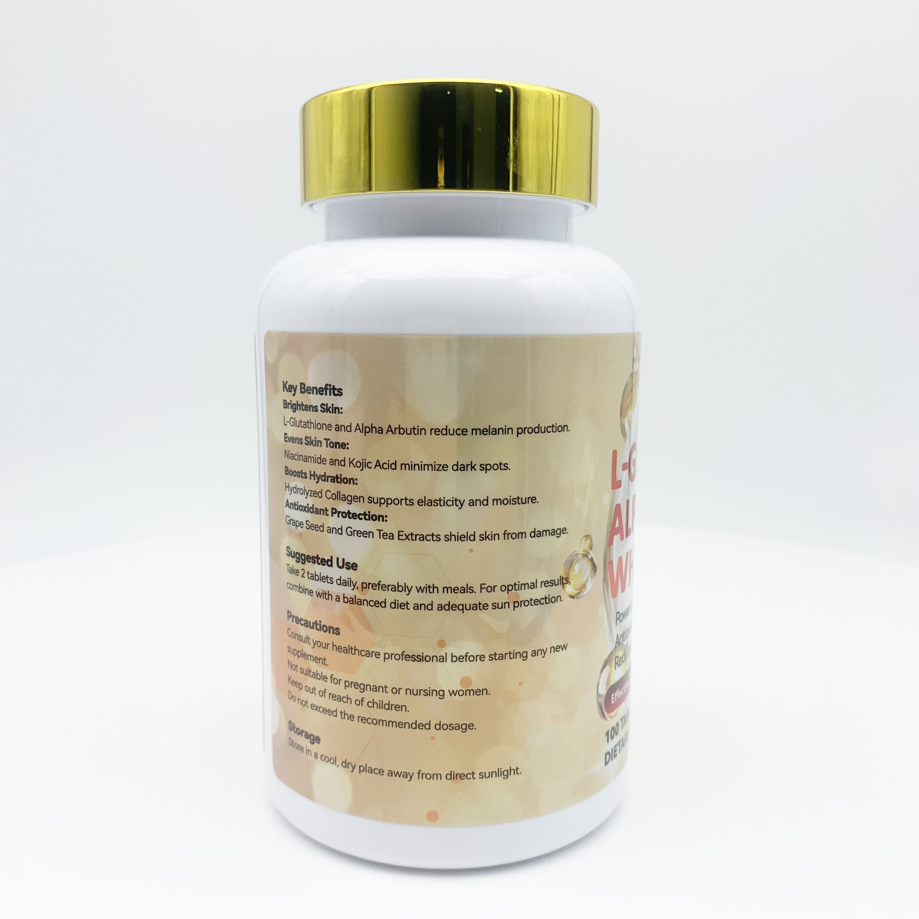 Conseils d'utilisation et informations du complément Duozi L-Glutathione Alpha Arbutin Whitening