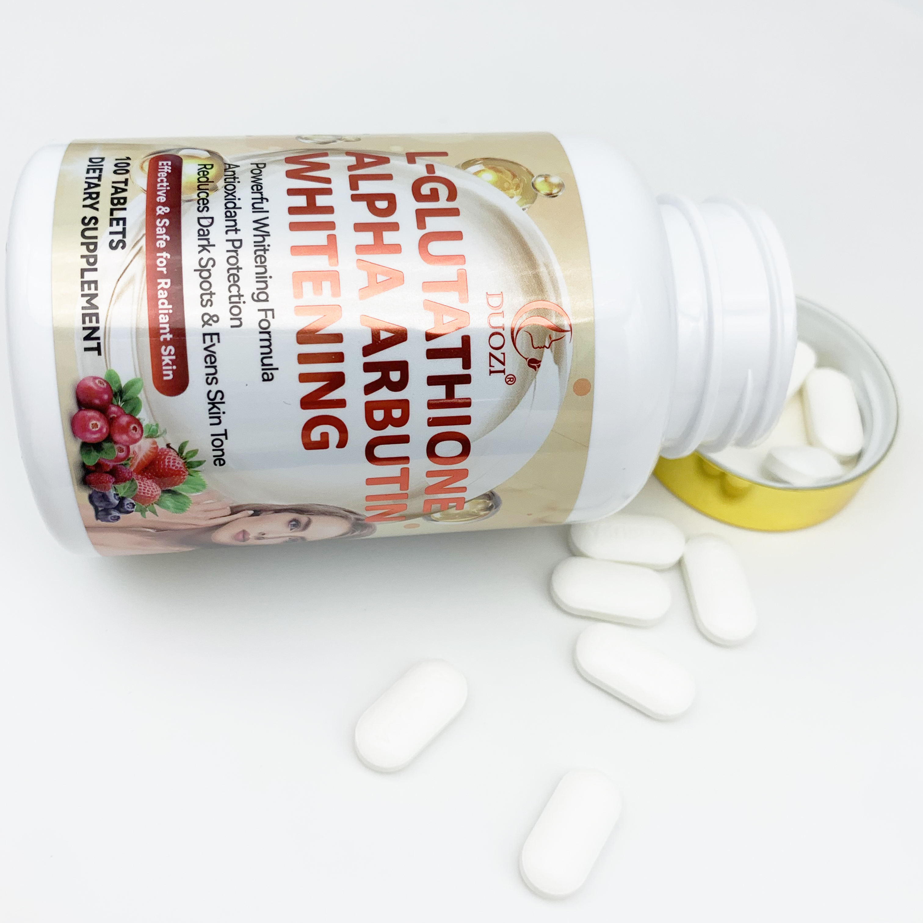 duozi-l-glutathione-alpha-arbutin-whitening-face-avant Duozi L-Glutathione Alpha Arbutin Whitening 100 comprimés vue avant