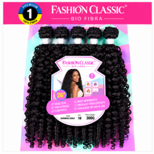 Fashion Classic Burmese Curly – mèches de cheveux bouclés noirs, 26 pouces, 300 g