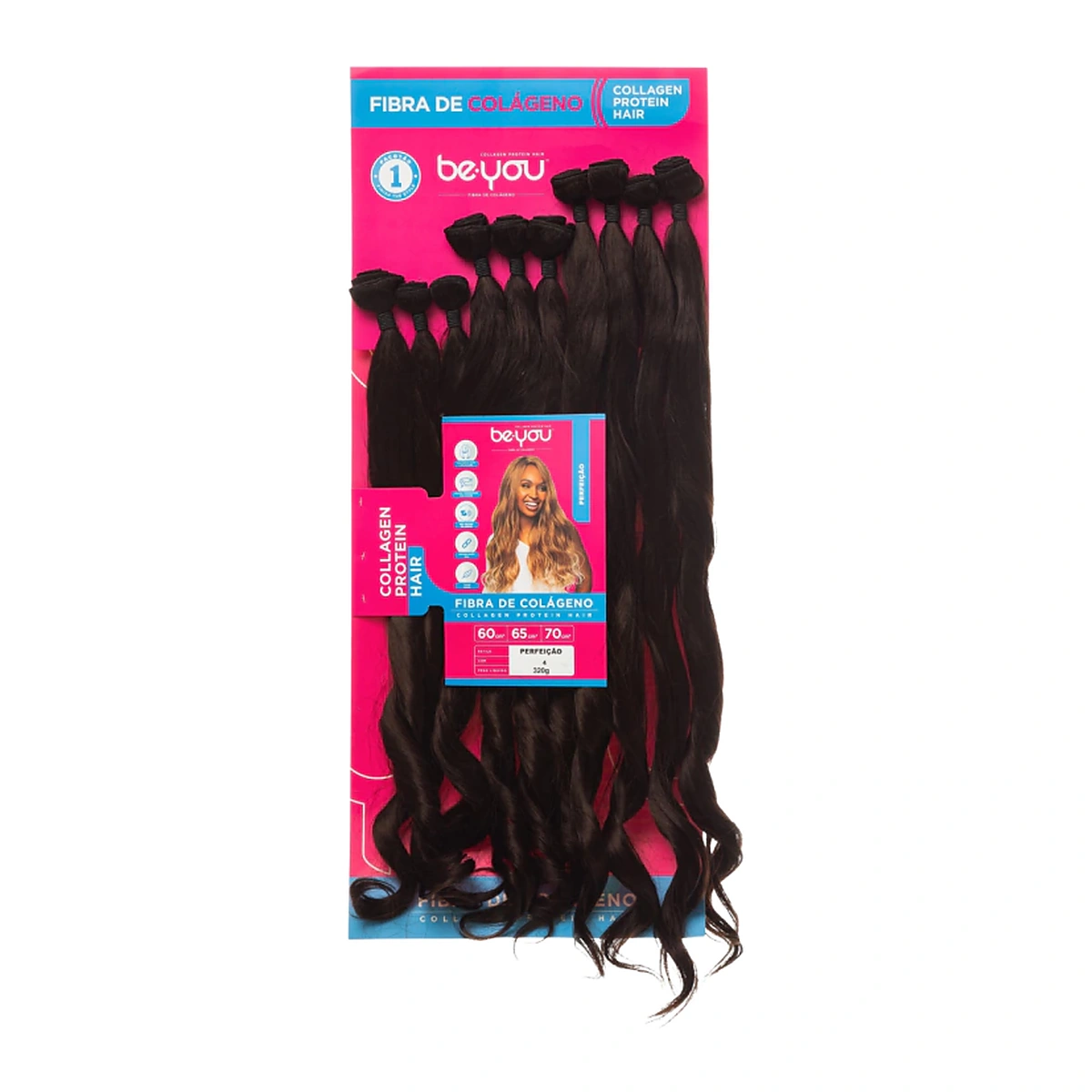 Be You Hair Perfeição – Fibre de collagène 2A Be You Hair Perfeição fibre de collagène 2A 320 g 60 65 70 cm