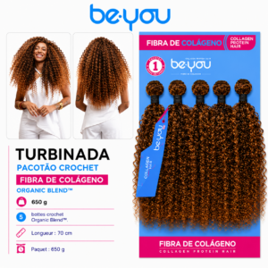 Be You Hair Turbinada Pacotão Crochet Collagène 650 g 70 cm