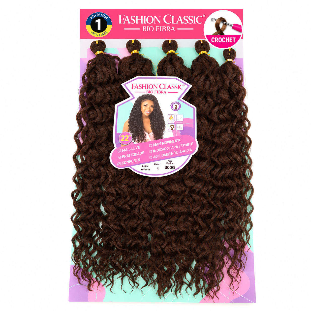 Fashion Classic – Biofibre Protéiné Végétale Premium – Hawaï – 300 gr – 55 cm